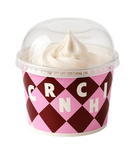 Harlequin pattern yogurt cup