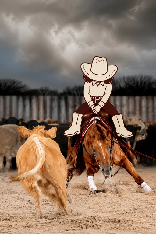 El Gordito riding at the rodeo